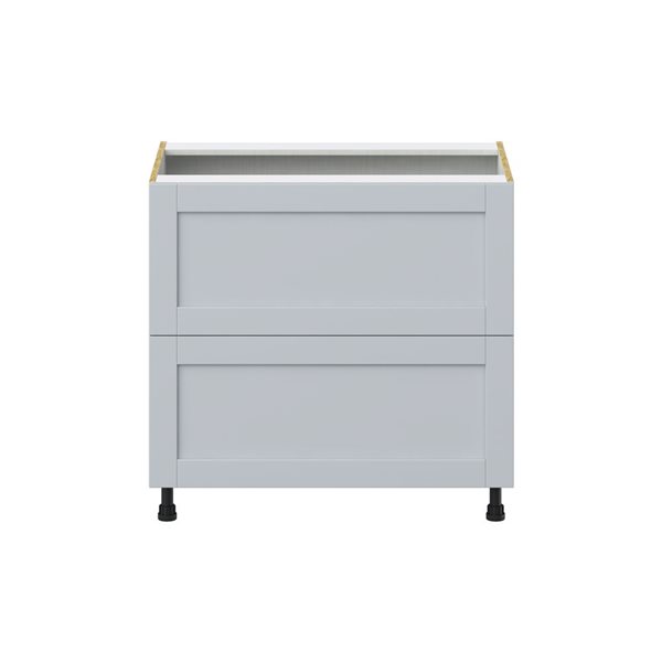 Hugo&Borg Charlesberg 36 x 34.5 x 24.88-in Light Grey Drawer Base Semi-Custom Cabinet