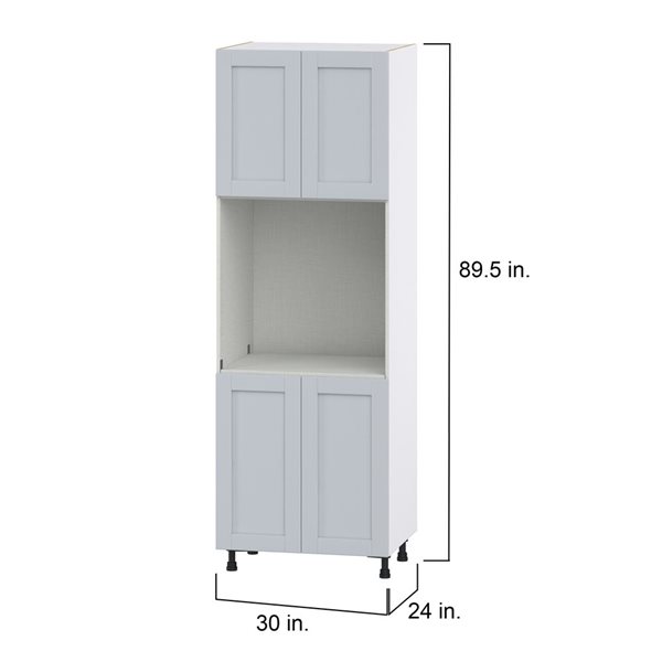 Hugo&Borg Charlesberg 30 x 89.5 x 24.88-in Light Grey Door Pantry Semi-Custom Cabinet