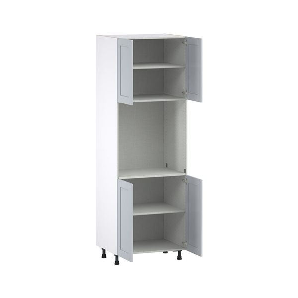 Hugo&Borg Charlesberg 30 x 89.5 x 24.88-in Light Grey Door Pantry Semi-Custom Cabinet