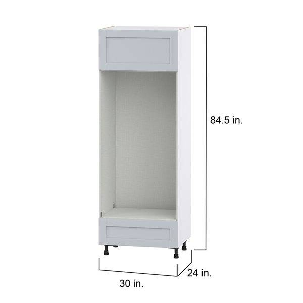 Hugo&Borg Charlesberg 30 x 84.5 x 24.88-in Light Grey Door and Drawer Pantry Semi-Custom Cabinet