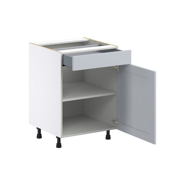 Hugo&Borg Charlesberg 24 x 34.5 x 24.88-in Light Grey Door and Drawer Base Semi-Custom Cabinet