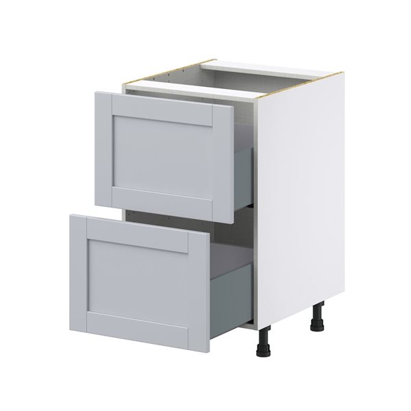 Hugo&Borg Charlesberg 21 x 34.5 x 24.88-in Light Grey Drawer Base Semi-Custom Cabinet