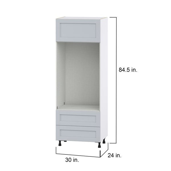 Hugo&Borg Charlesberg 30 x 84.5 x 24.88-in Light Grey Door and Drawer Pantry Semi-Custom Cabinet