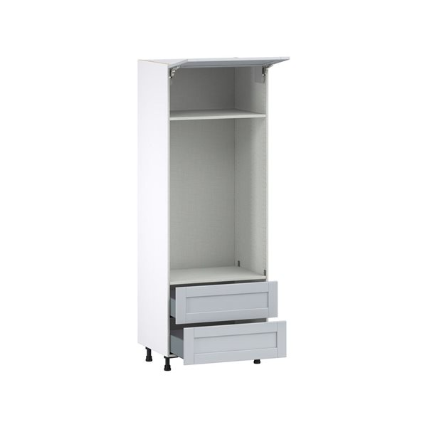 Hugo&Borg Charlesberg 30 x 84.5 x 24.88-in Light Grey Door and Drawer Pantry Semi-Custom Cabinet