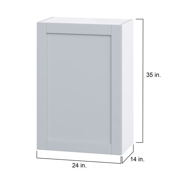 Hugo&Borg Charlesberg 24 x 35 x 14.88-in Light Grey Door Wall Semi-Custom Cabinet