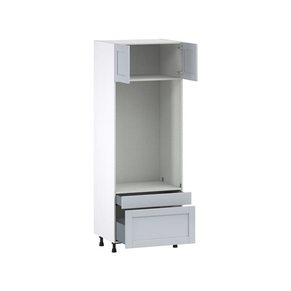 Hugo&Borg Charlesberg 30 x 84.5 x 24.88-in Light Grey Door and Drawer Pantry Semi-Custom Cabinet