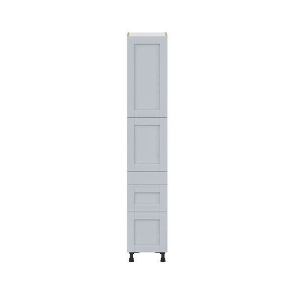 Hugo&Borg Charlesberg 15 x 84.5 x 24.88-in Light Grey Door and Drawer Pantry Semi-Custom Cabinet