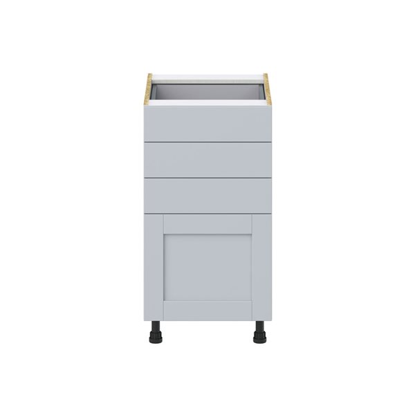 Hugo&Borg Charlesberg 18 x 34.5 x 24.88-in Light Grey Drawer Base Semi-Custom Cabinet