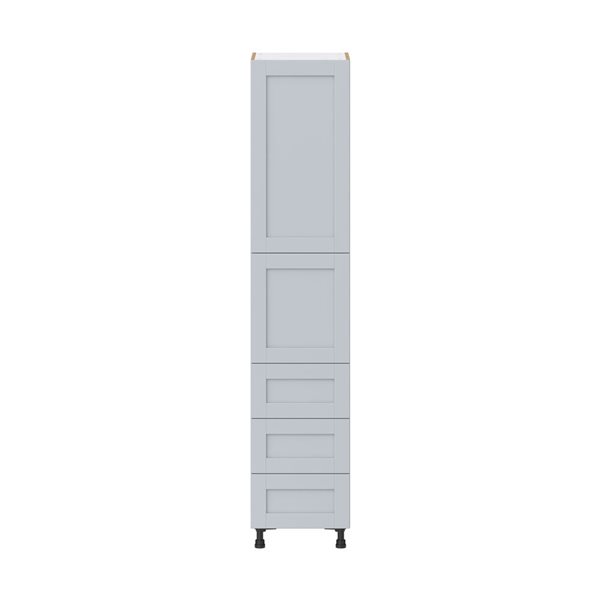 Hugo&Borg Charlesberg 18 x 89.5 x 24.88-in Light Grey Door and Drawer Pantry Semi-Custom Cabinet