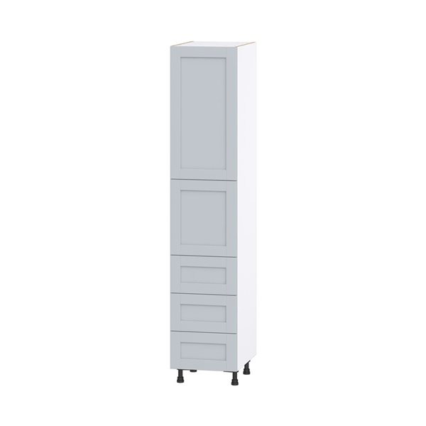 Hugo&Borg Charlesberg 18 x 89.5 x 24.88-in Light Grey Door and Drawer Pantry Semi-Custom Cabinet