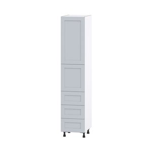 Hugo&Borg Charlesberg 18 x 89.5 x 24.88-in Light Grey Door and Drawer Pantry Semi-Custom Cabinet