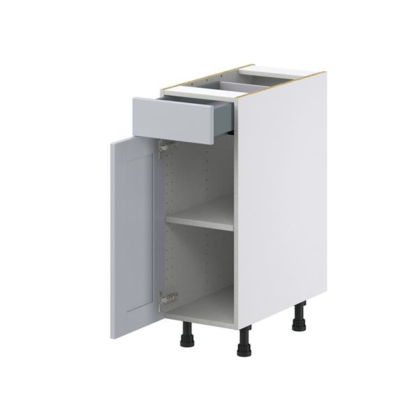 Hugo&Borg Charlesberg 12 x 34.5 x 24.88-in Light Grey Door and Drawer Base Semi-Custom Cabinet