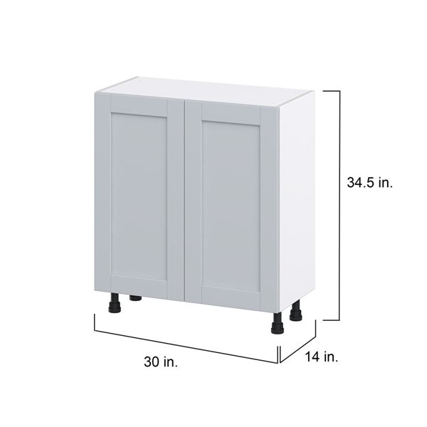 Hugo&Borg Charlesberg 30 x 34.5 x 14.88-in Light Grey Door Base Semi-Custom Cabinet