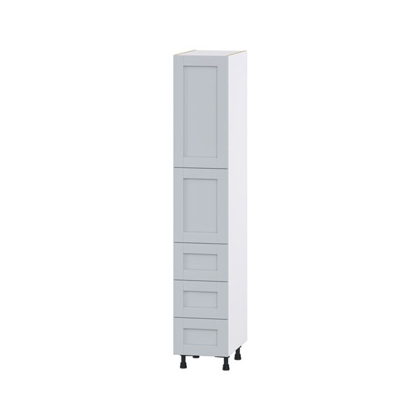 Hugo&Borg Charlesberg 15 x 84.5 x 24.88-in Light Grey Door and Drawer Pantry Semi-Custom Cabinet