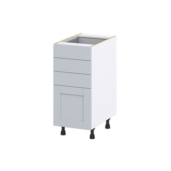 Hugo&Borg Charlesberg 15 x 34.5 x 24.88-in Light Grey Drawer Base Semi-Custom Cabinet