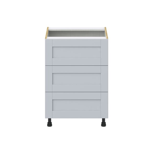 Hugo&Borg Charlesberg 24 x 34.5 x 24.88-in Light Grey Drawer Base Semi-Custom Cabinet