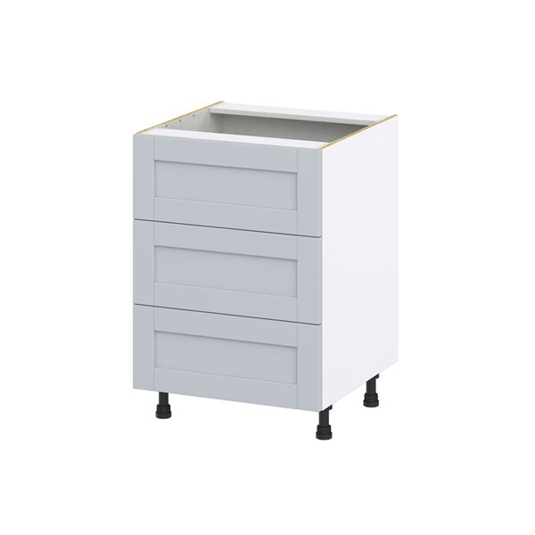 Hugo&Borg Charlesberg 24 x 34.5 x 24.88-in Light Grey Drawer Base Semi-Custom Cabinet