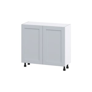 Hugo&Borg Charlesberg 36 x 34.5 x 14.88-in Light Grey Door Base Semi-Custom Cabinet