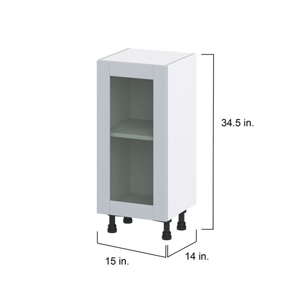 Hugo&Borg Charlesberg 15 x 34.5 x 14.88-in Light Grey Door Base Semi-Custom Cabinet