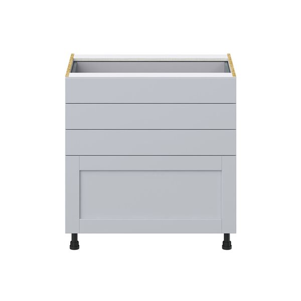 Hugo&Borg Charlesberg 33 x 34.5 x 24.88-in Light Grey Drawer Base Semi-Custom Cabinet