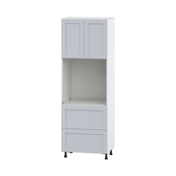 Hugo&Borg Charlesberg 30 x 89.5 x 24.88-in Light Grey Door and Drawer Pantry Semi-Custom Cabinet