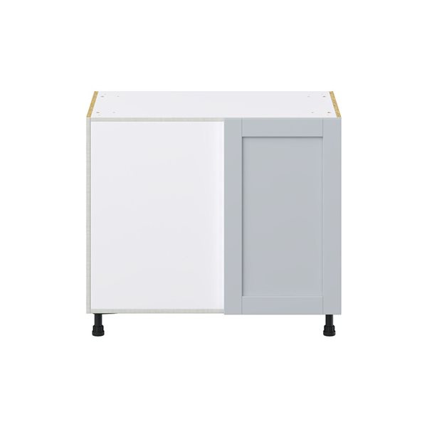 Hugo&Borg Charlesberg 39 x 34.5 x 24.88-in Light Grey Blind Corner Base Semi-Custom Cabinet