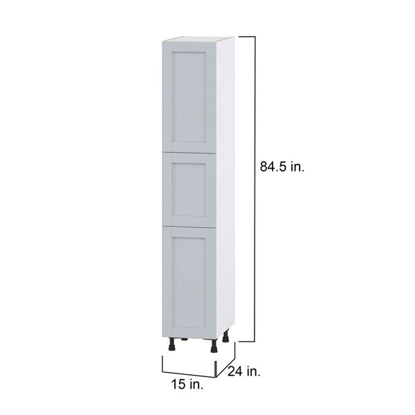 Hugo&Borg Charlesberg 15 x 84.5 x 24.88-in Light Grey Door Pantry Semi-Custom Cabinet