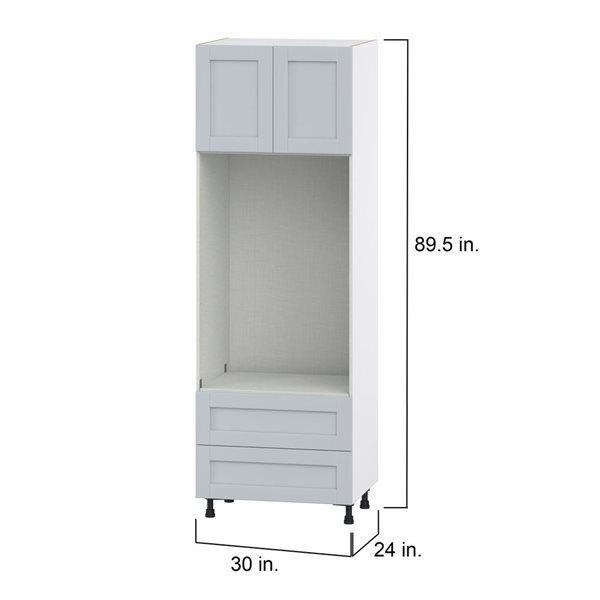 Hugo&Borg Charlesberg 30 x 89.5 x 24.88-in Light Grey Door and Drawer Pantry Semi-Custom Cabinet