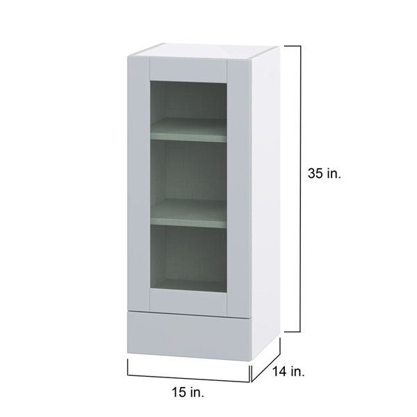 Hugo&Borg Charlesberg 15 x 35 x 14.88-in Light Grey Door and Drawer Wall Semi-Custom Cabinet