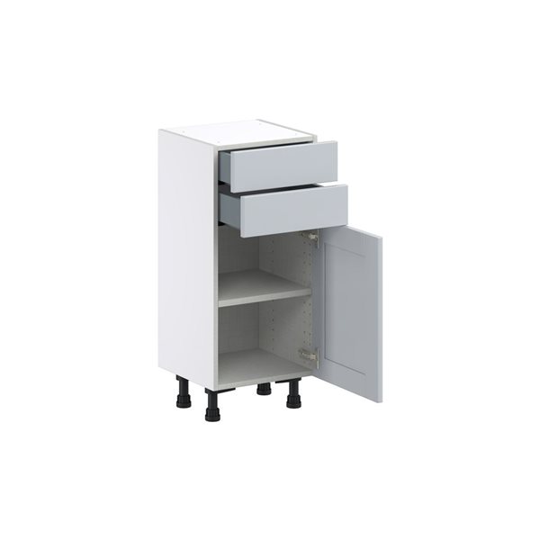 Hugo&Borg Charlesberg 15 x 34.5 x 14.88-in Light Grey Door and Drawer Base Semi-Custom Cabinet