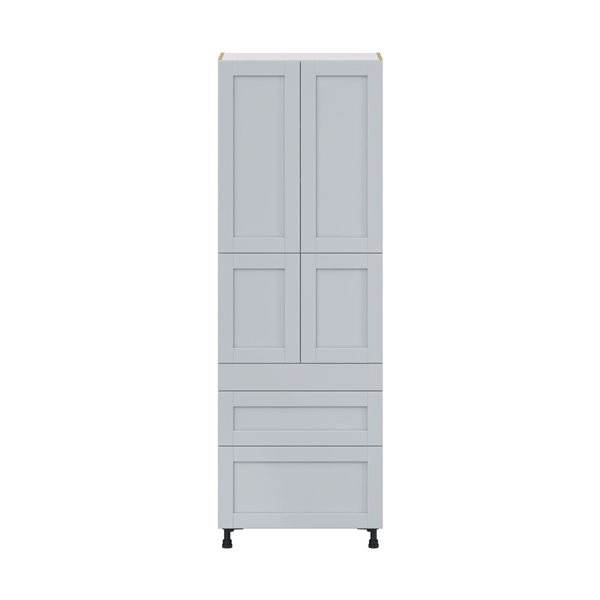 Hugo&Borg Charlesberg 30 x 89.5 x 24.88-in Light Grey Door and Drawer Pantry Semi-Custom Cabinet