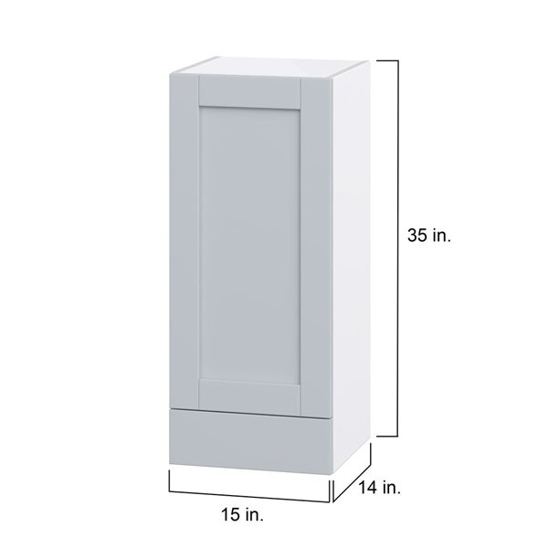 Hugo&Borg Charlesberg 15 x 35 x 14.88-in Light Grey Door and Drawer Wall Semi-Custom Cabinet