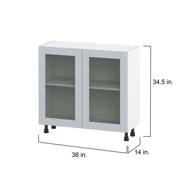 Hugo&Borg Charlesberg 36 x 34.5 x 14.88-in Light Grey Door Base Semi-Custom Cabinet