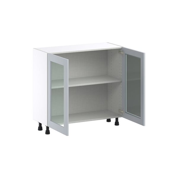 Hugo&Borg Charlesberg 36 x 34.5 x 14.88-in Light Grey Door Base Semi-Custom Cabinet