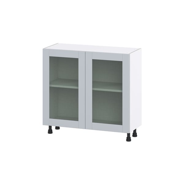 Hugo&Borg Charlesberg 36 x 34.5 x 14.88-in Light Grey Door Base Semi-Custom Cabinet