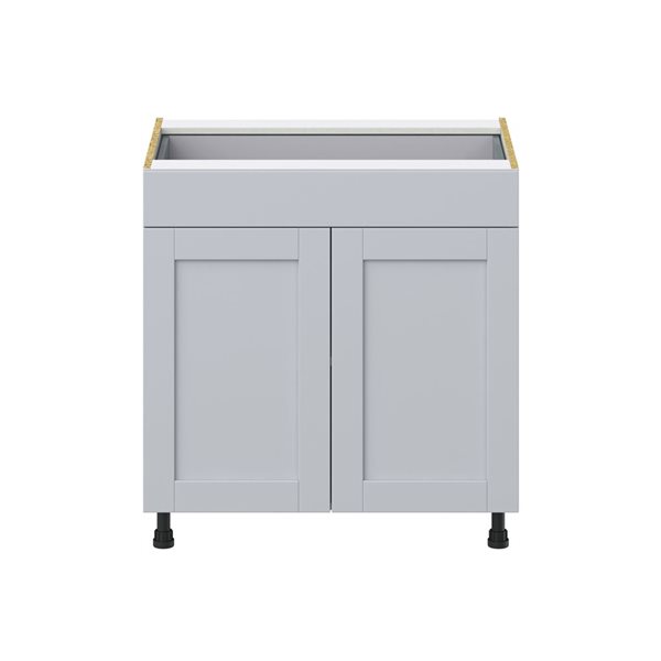 Hugo&Borg Charlesberg 33 x 34.5 x 24.88-in Light Grey Door and Drawer Base Semi-Custom Cabinet