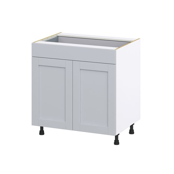 Hugo&Borg Charlesberg 33 x 34.5 x 24.88-in Light Grey Door and Drawer Base Semi-Custom Cabinet