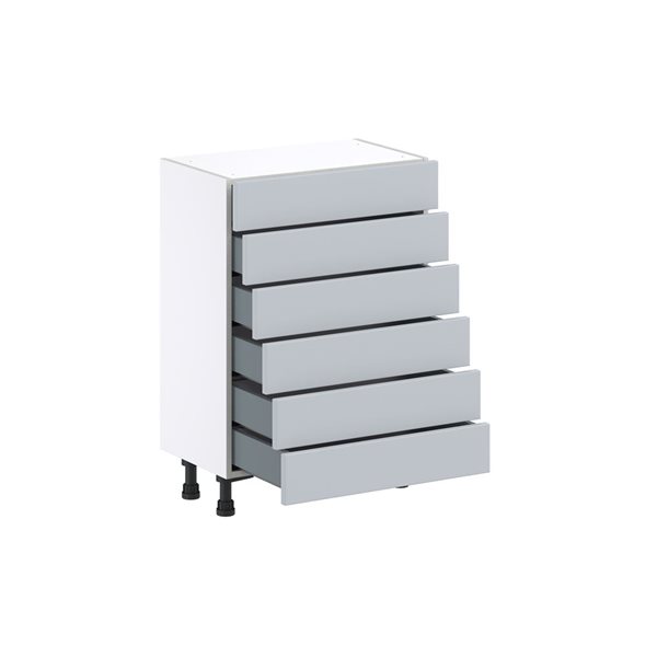 Hugo&Borg Charlesberg 24 x 34.5 x 14.88-in Light Grey Drawer Base Semi-Custom Cabinet