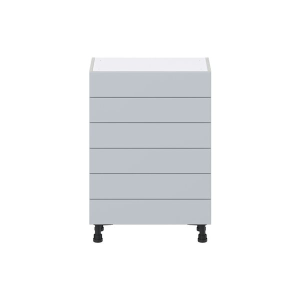 Hugo&Borg Charlesberg 24 x 34.5 x 14.88-in Light Grey Drawer Base Semi-Custom Cabinet