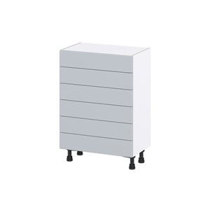 Hugo&Borg Charlesberg 24 x 34.5 x 14.88-in Light Grey Drawer Base Semi-Custom Cabinet