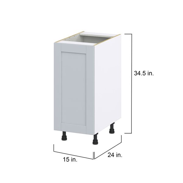 Hugo&Borg Charlesberg 15 x 34.5 x 24.88-in Light Grey Door Base Semi-Custom Cabinet