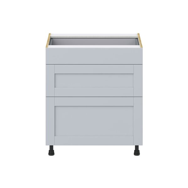 Hugo&Borg Charlesberg 30 x 34.5 x 24.88-in Light Grey Drawer Base Semi-Custom Cabinet