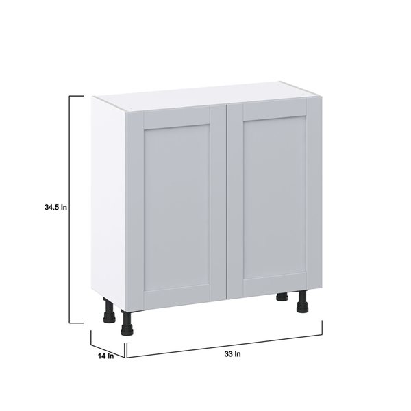 Hugo&Borg Charlesberg 33 x 34.5 x 14.88-in Light Grey Door Base Semi-Custom Cabinet