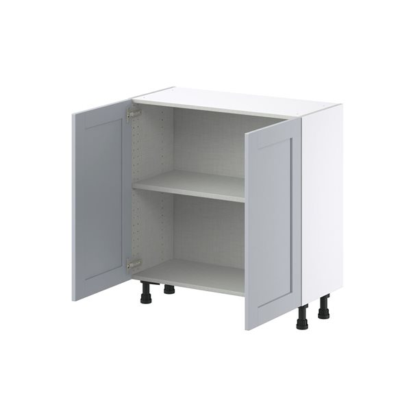 Hugo&Borg Charlesberg 33 x 34.5 x 14.88-in Light Grey Door Base Semi-Custom Cabinet