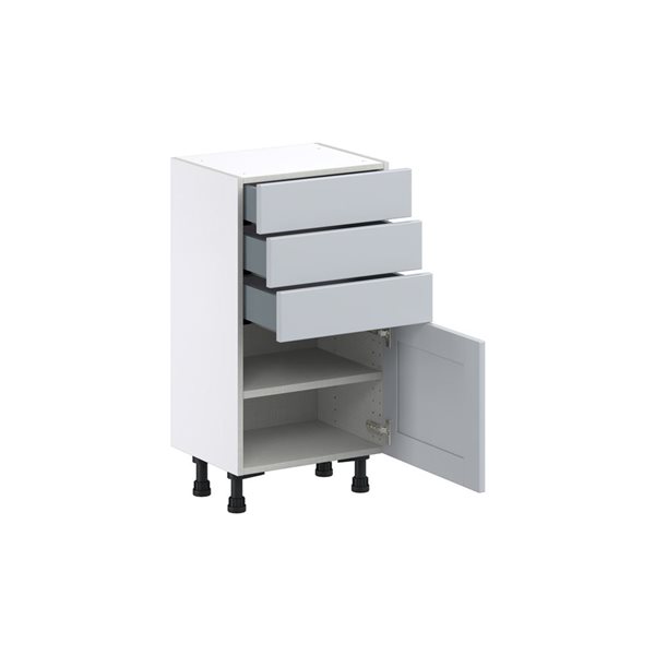 Hugo&Borg Charlesberg 18 x 34.5 x 14.88-in Light Grey Door and Drawer Base Semi-Custom Cabinet