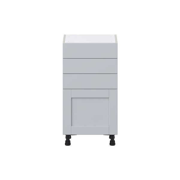 Hugo&Borg Charlesberg 18 x 34.5 x 14.88-in Light Grey Door and Drawer Base Semi-Custom Cabinet