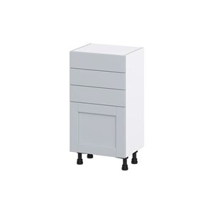 Hugo&Borg Charlesberg 18 x 34.5 x 14.88-in Light Grey Door and Drawer Base Semi-Custom Cabinet