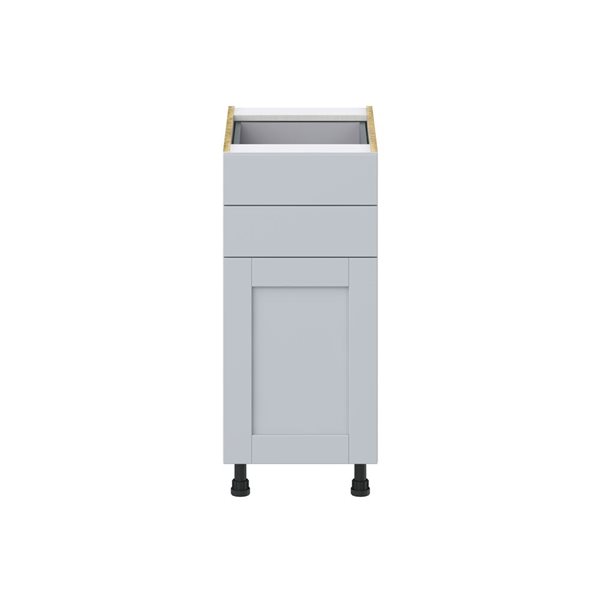 Hugo&Borg Charlesberg 15 x 34.5 x 24.88-in Light Grey Door and Drawer Base Semi-Custom Cabinet