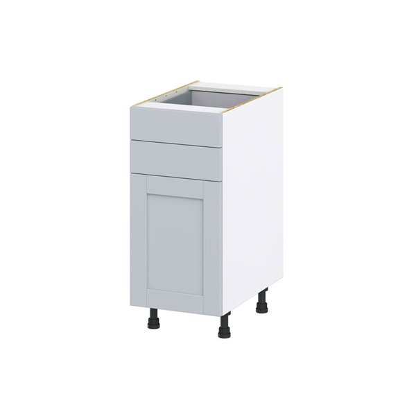 Hugo&Borg Charlesberg 15 x 34.5 x 24.88-in Light Grey Door and Drawer Base Semi-Custom Cabinet