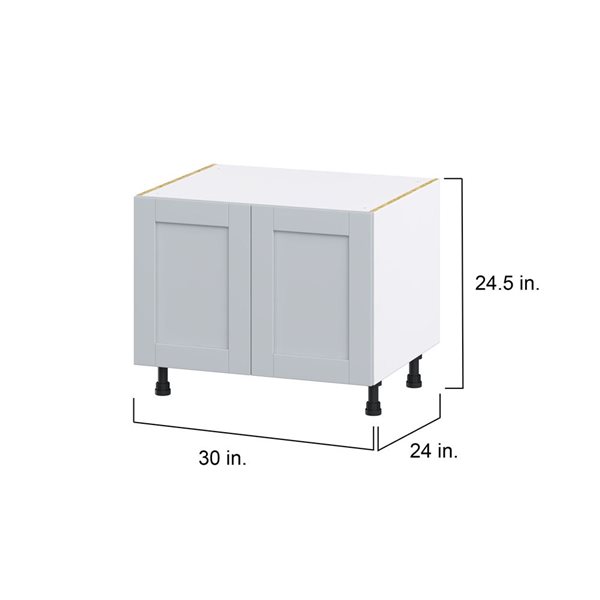 Hugo&Borg Charlesberg 30 x 24.5 x 24.88-in Light Grey Sink Base Semi-Custom Cabinet